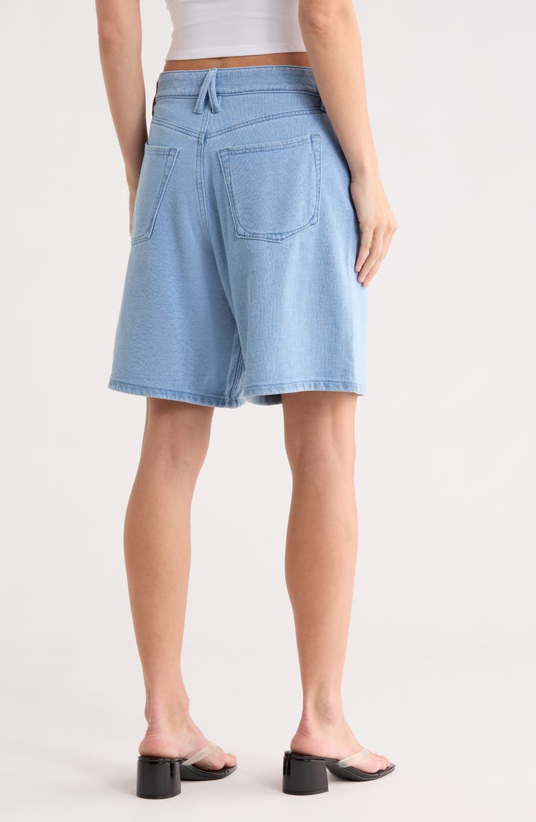 Good American Jeanius Good Ease Bermuda Shorts, Alternate, color, Indigo586