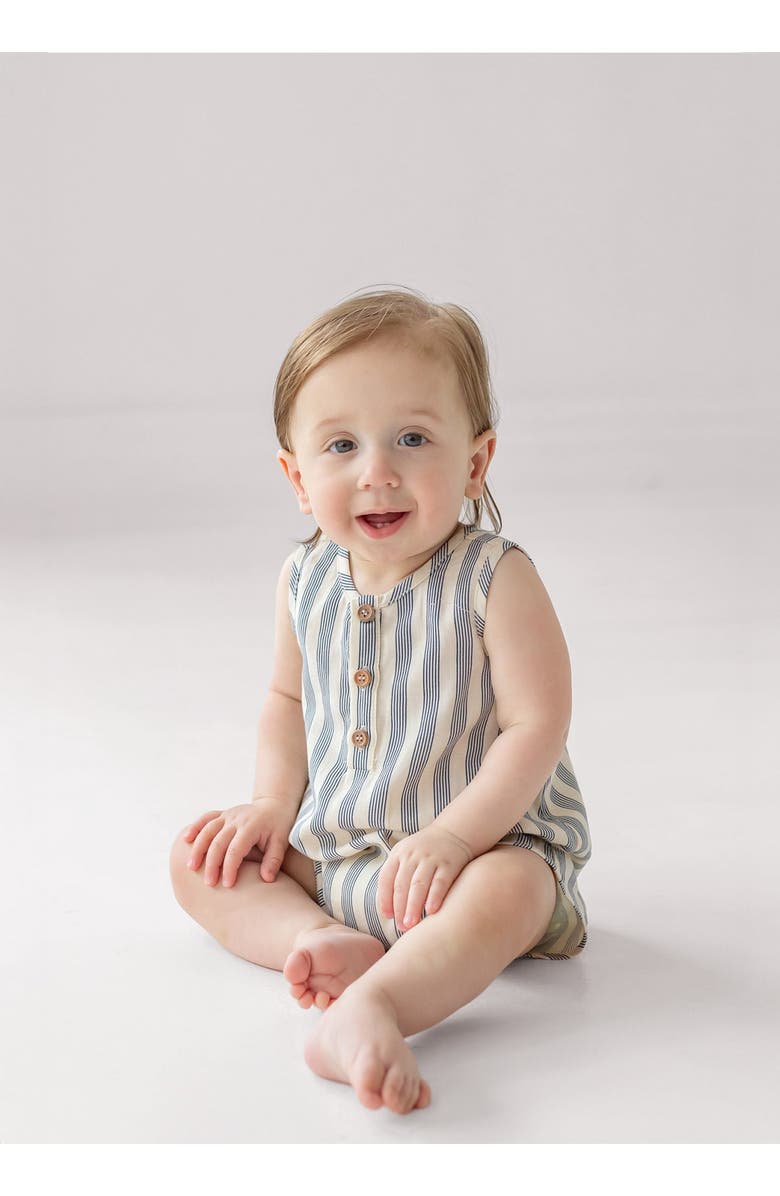 Beckett and Bear Knox Sleeveless Romper, Alternate, color, Blue