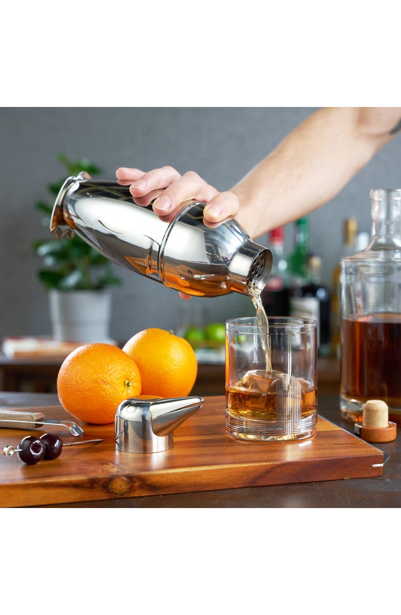 Viski Irving Penguin Cocktail Shaker in Stainless Steel, Alternate, color, Silver