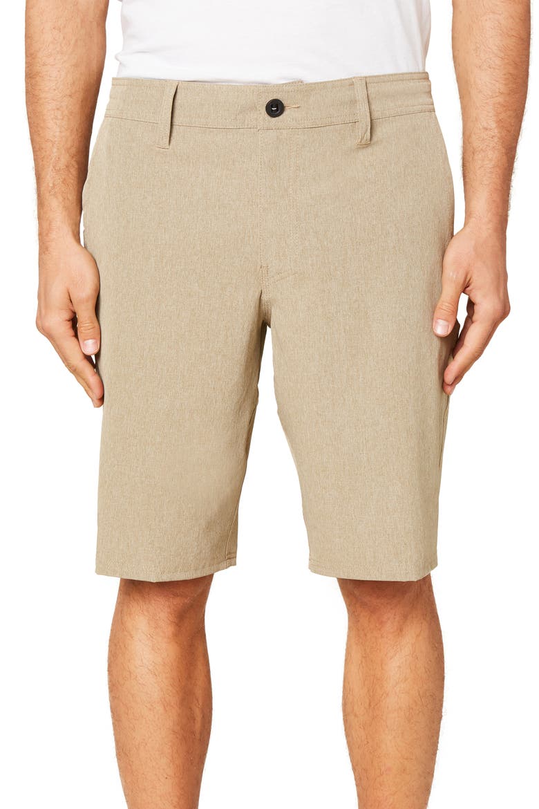 Reserve Heather Hyperfreak Hybrid Shorts, Main, color, KHAKI