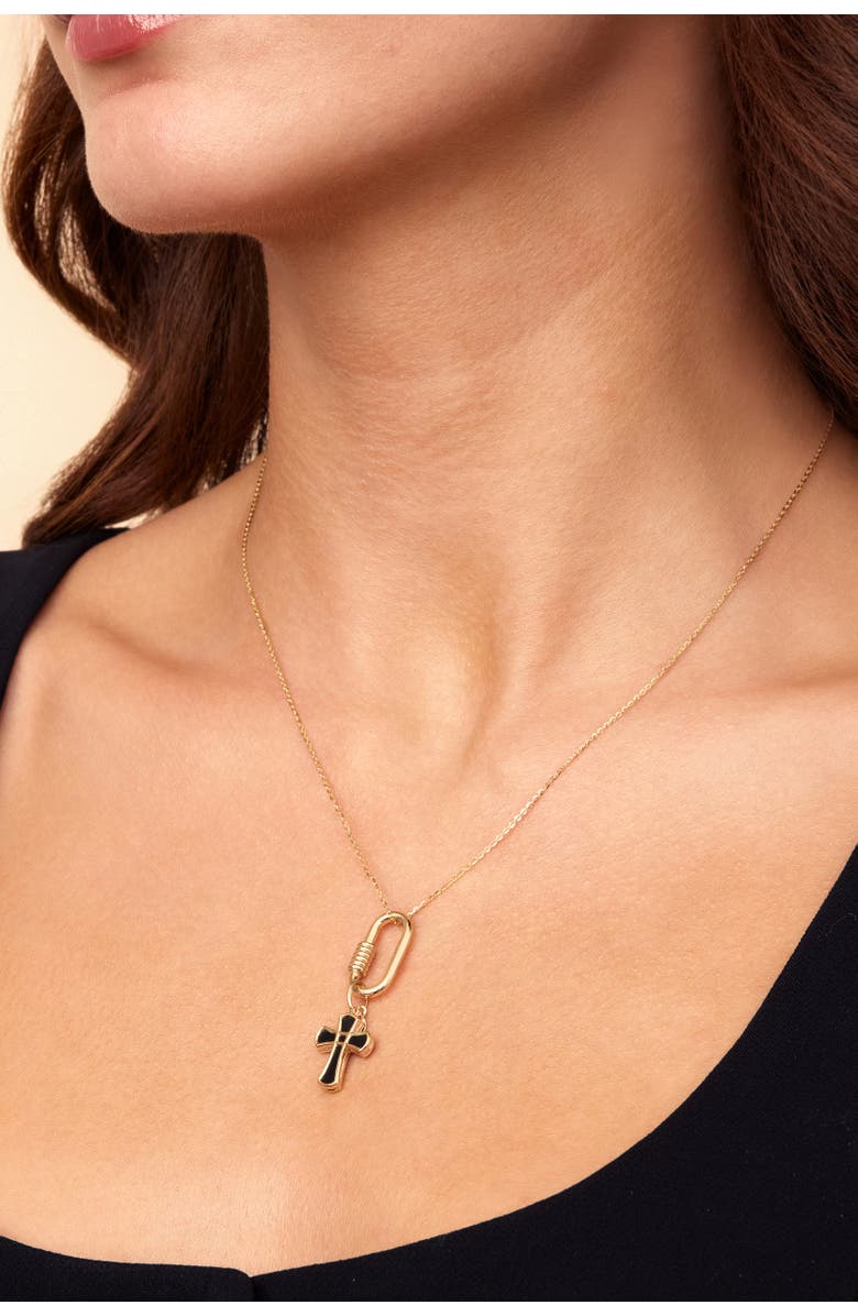 Oradina 14K Gold Connect Me Coil Oval Clasp, Alternate, color, Yellow Gold