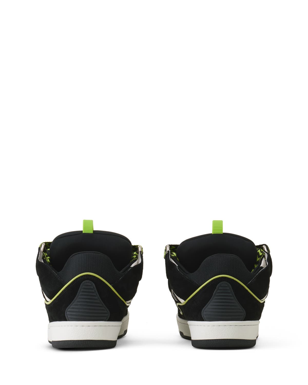 CURB LEATHER SNEAKERS, Alternate, color, Absinth/Black