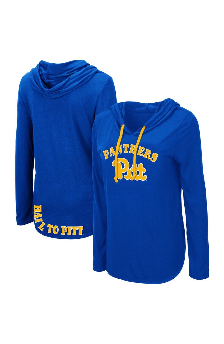 COLOSSEUM Women's Colosseum Royal Pitt Panthers My Lover Lightweight Hooded Long Sleeve T-Shirt, Main, color, Royal
