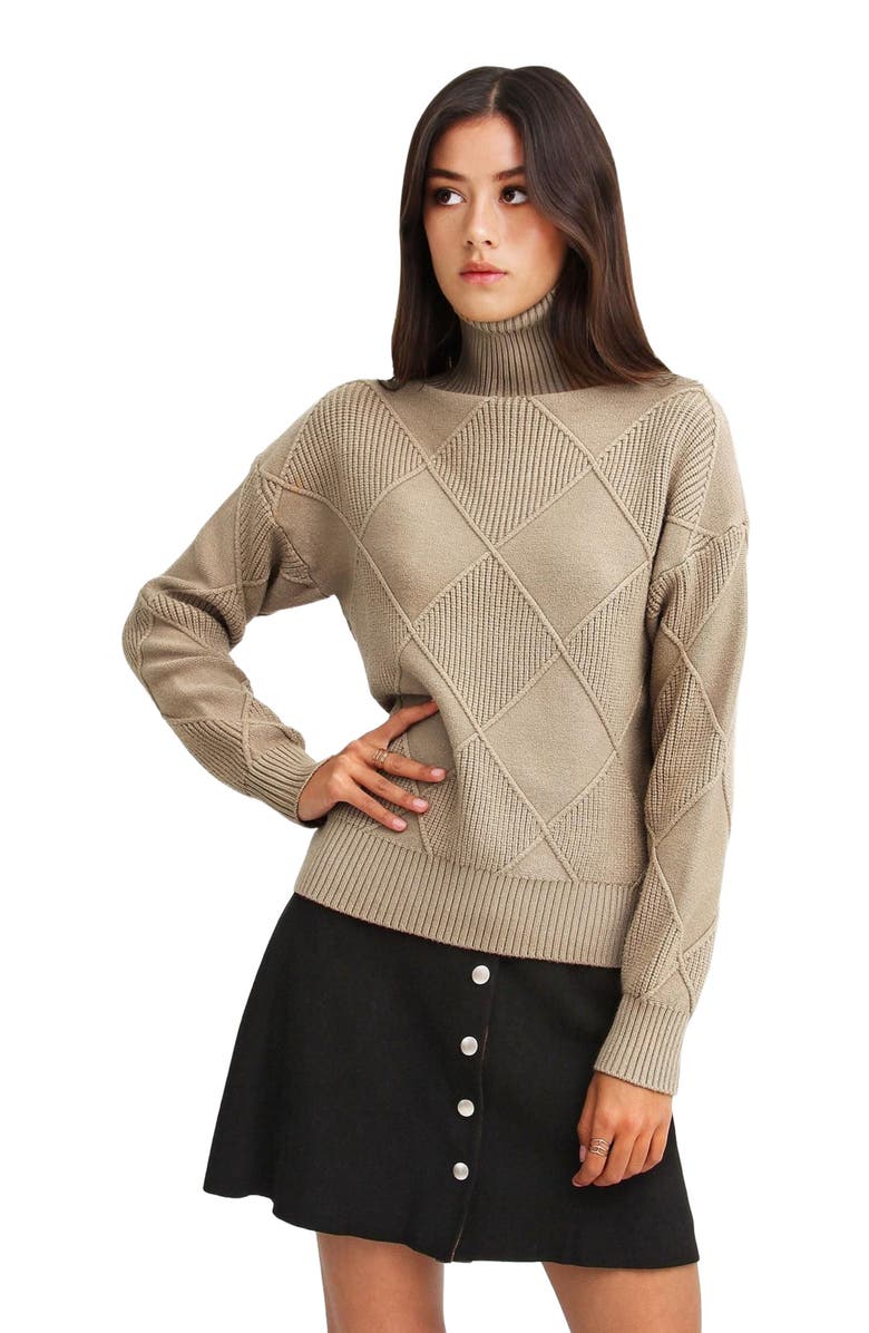 Belle 
Bloom The Academy Turtleneck Jumper, Alternate, color, Oat