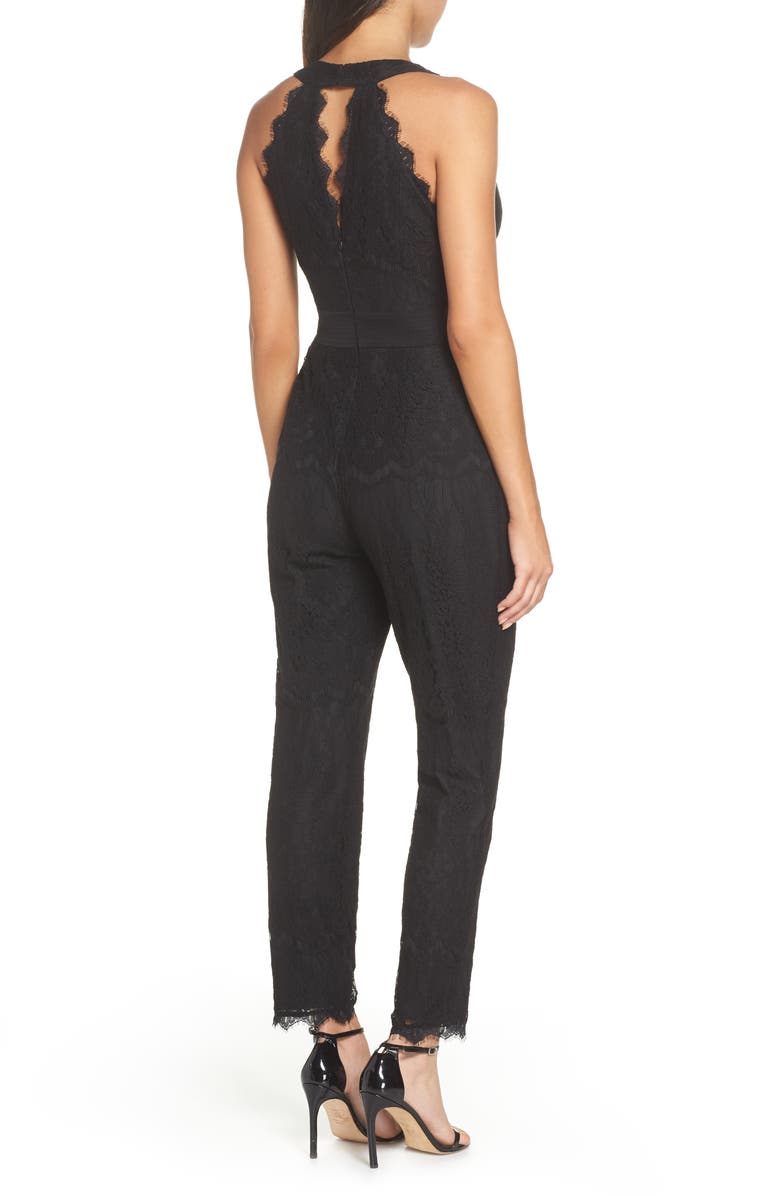 Harlyn Scallop Trim Lace Jumpsuit, Alternate, color, 