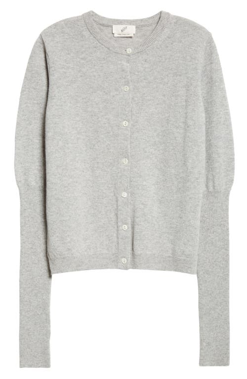 Shop Bite Studios Cashmere Rib Cardigan In Grey Melange