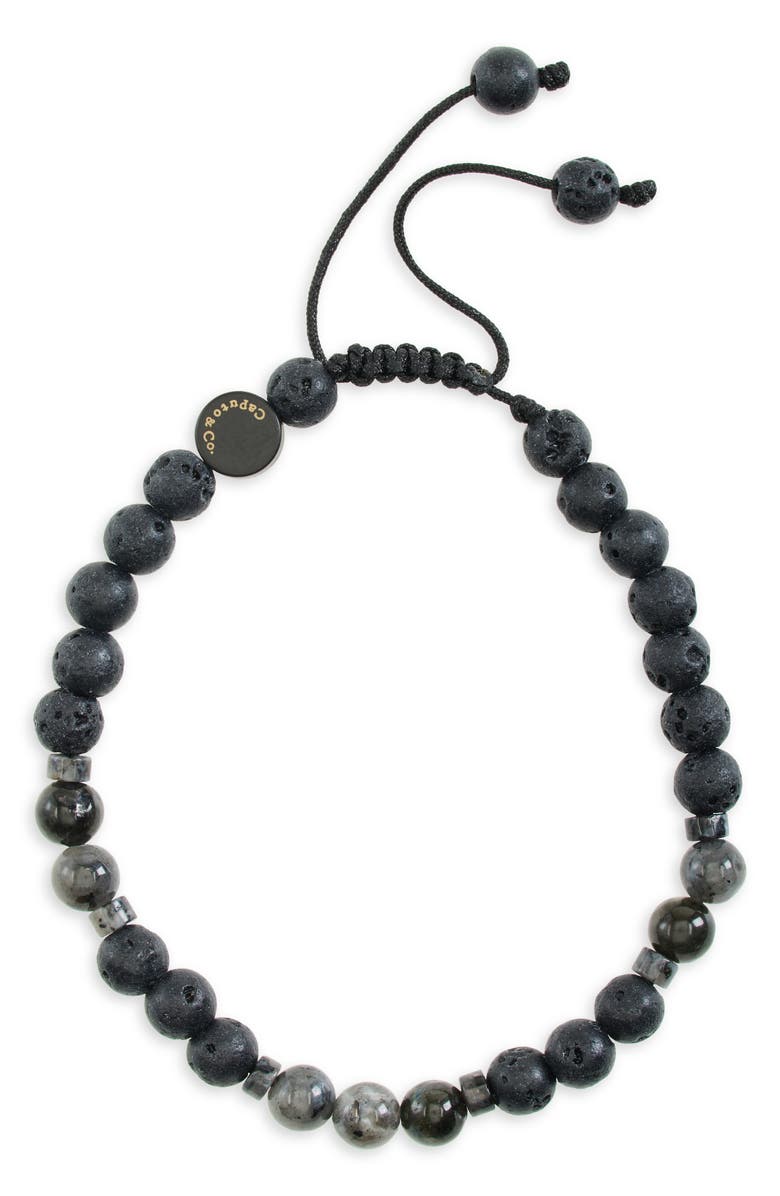 Caputo & Co. Men's Lava Stone Bracelet, Main, color, 