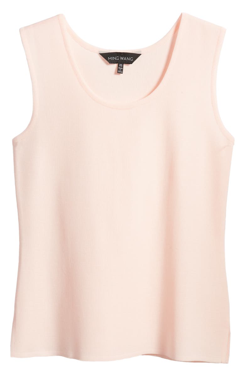 Ming Wang Scoop Neck Sweater Tank, Alternate, color, Pink Satin