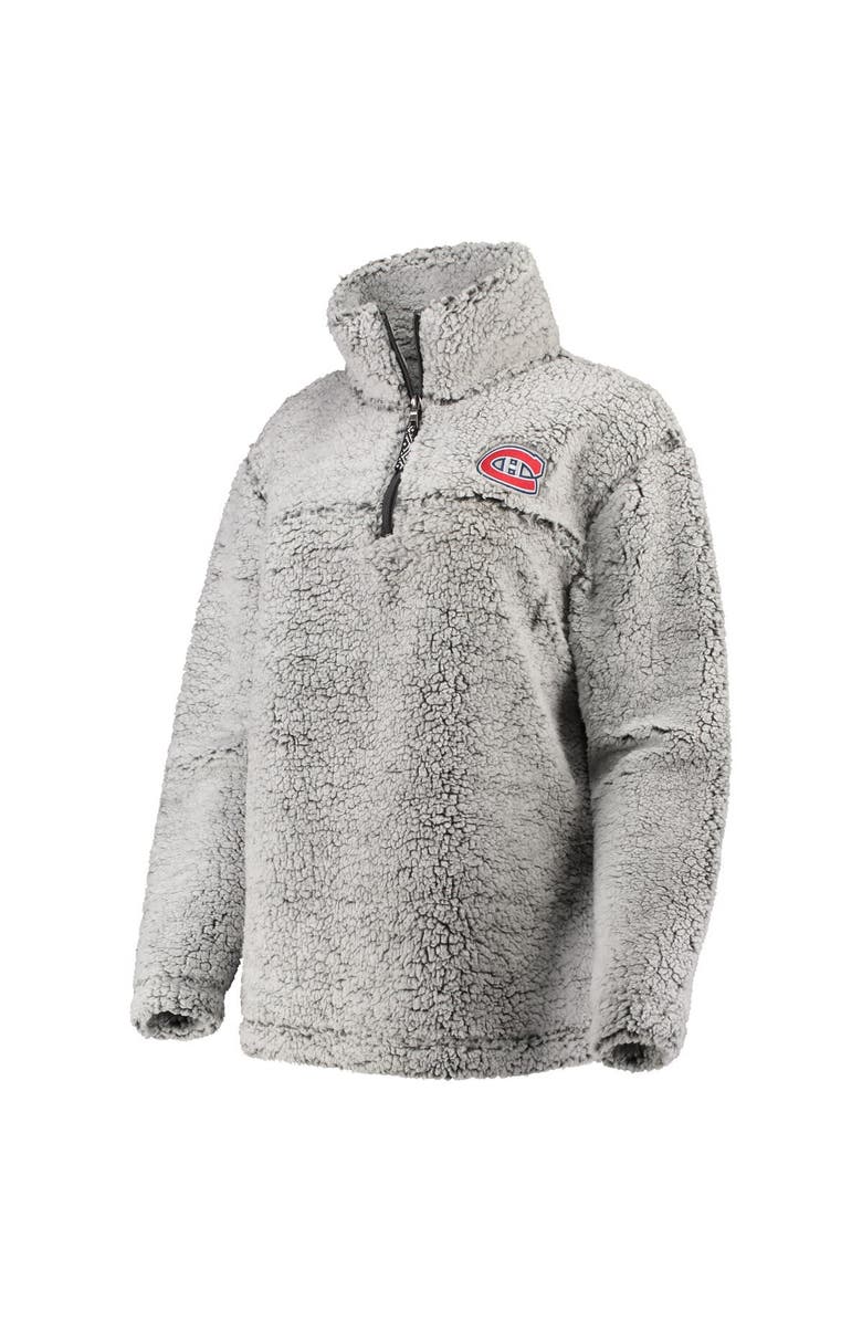 G-III 4HER BY CARL BANKS Women's G-III 4Her by Carl Banks Gray Montreal Canadiens Sherpa Quarter-Zip Pullover Jacket, Alternate, color, Gray