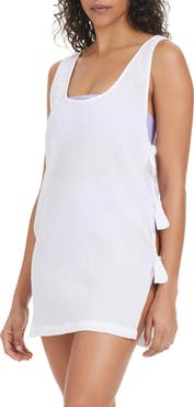 Sanctuary Side Tie Cotton Cover-Up Minidress