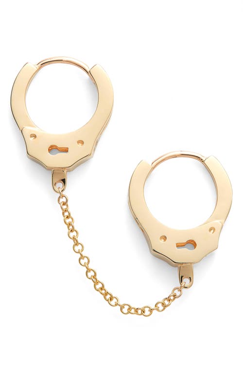 MARIA TASH 8mm Medium Chain Handcuff Clickers in Yellow Gold  product