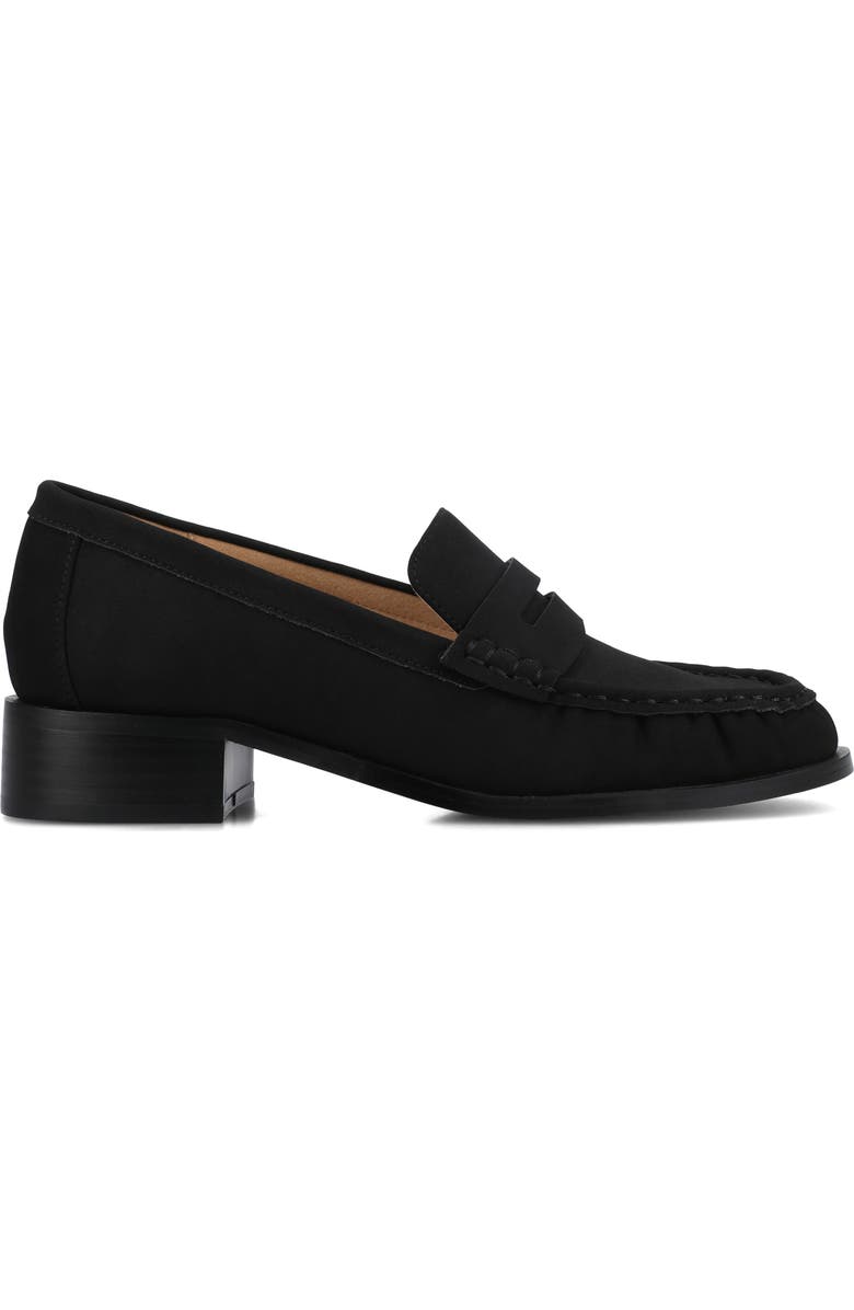 Journee Collection Danna Ruched Loafer, Alternate, color, Black