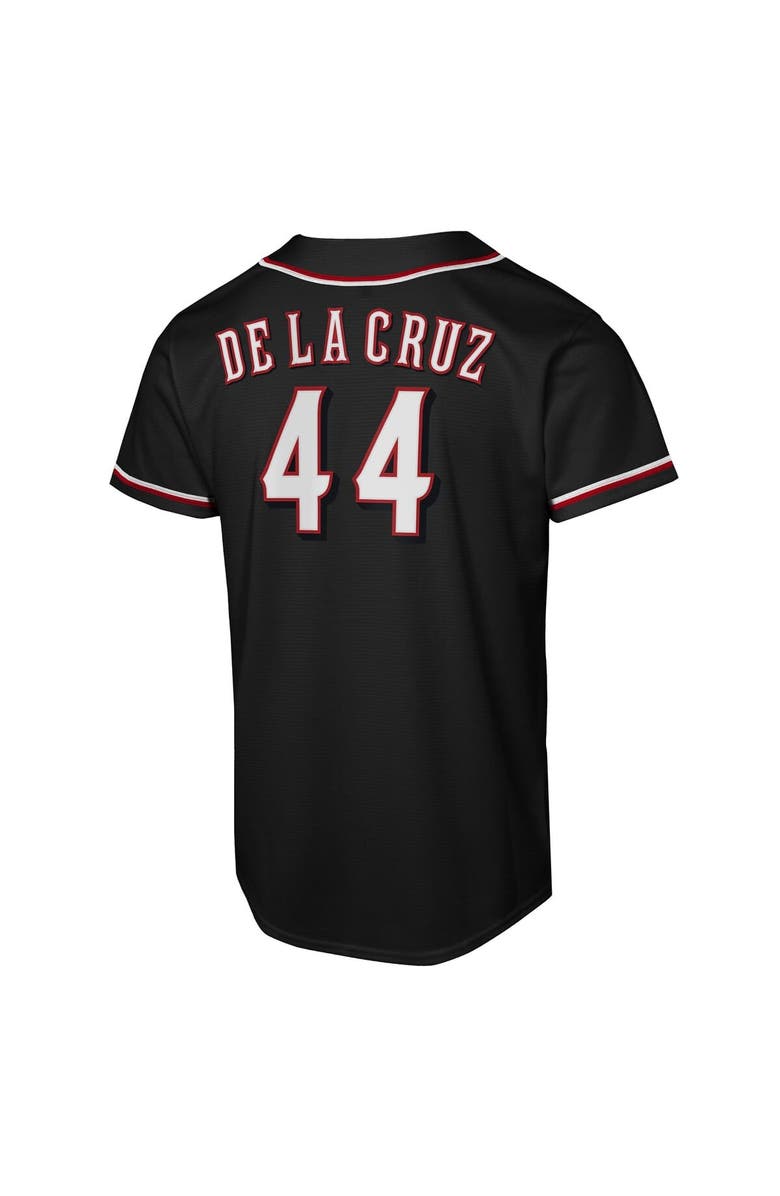 Nike Youth Nike Elly De La Cruz Black Cincinnati Reds Fashion Replica Player Jersey, Alternate, color, Black