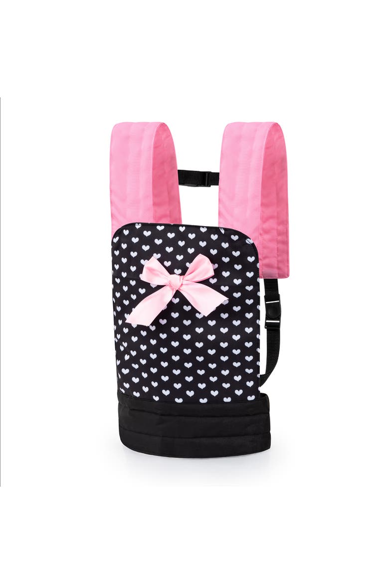 Carrier, Black, Pink, Hearts for Carrying Dolls Up to 18 Inch, Alternate, color, Multicolored