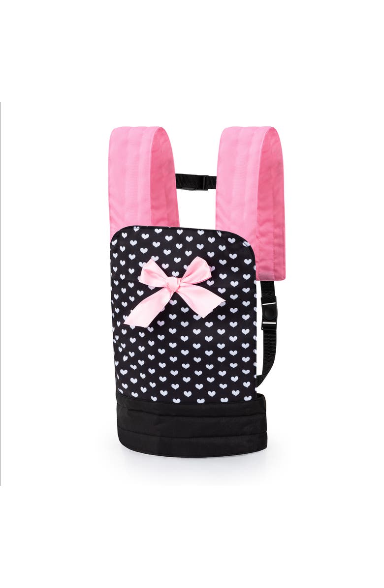 Bayer Design Carrier, Black, Pink, Hearts for Carrying Dolls Up to 18 Inch, Alternate, color,