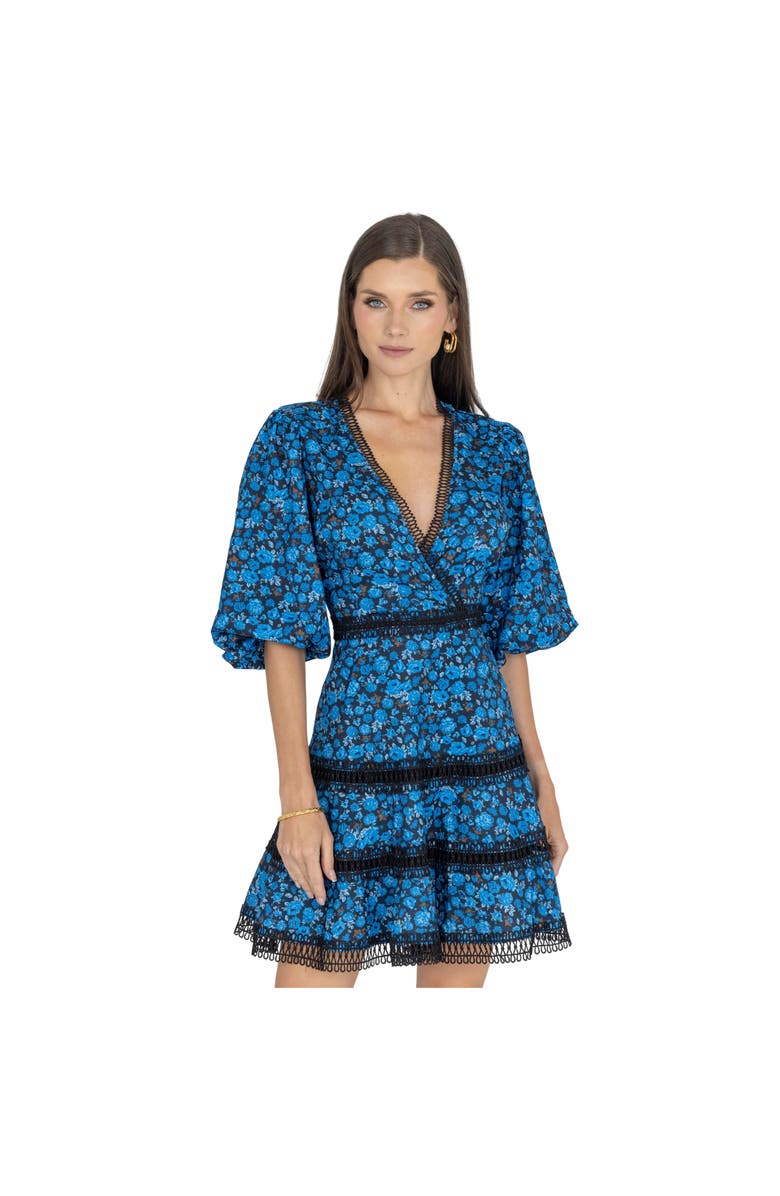AKALIA Antia Floral Dress, Alternate, color, Medium Blue