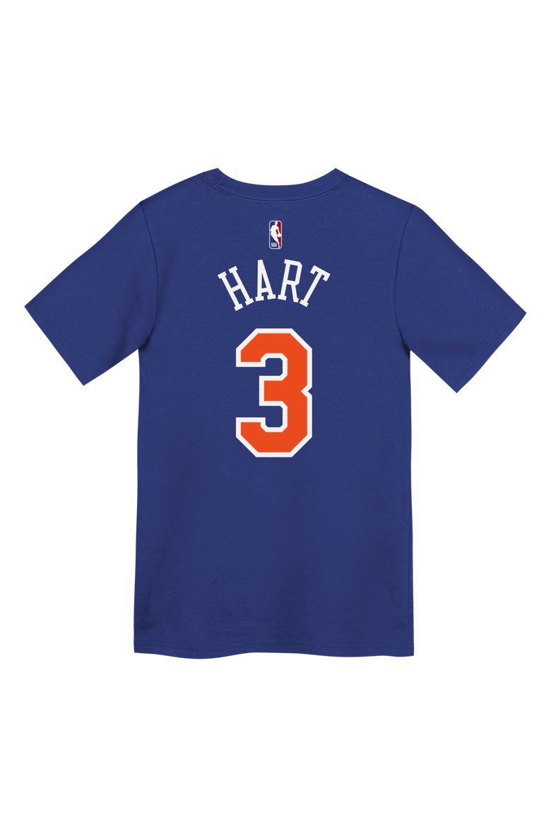 Preschool Nike Josh Hart Blue New York Knicks Icon Name & Number T-Shirt, Alternate, color, Blue
