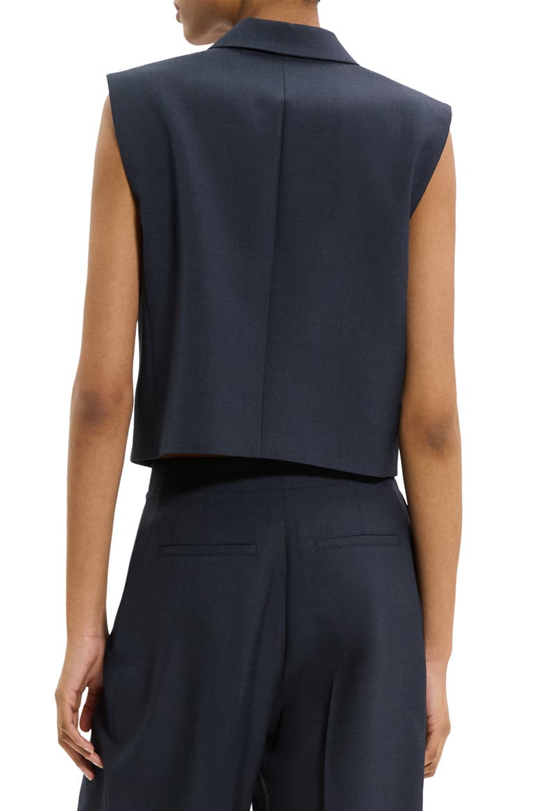 Double Breasted Crop Vest, Alternate, color, NOCTURNE NAVY