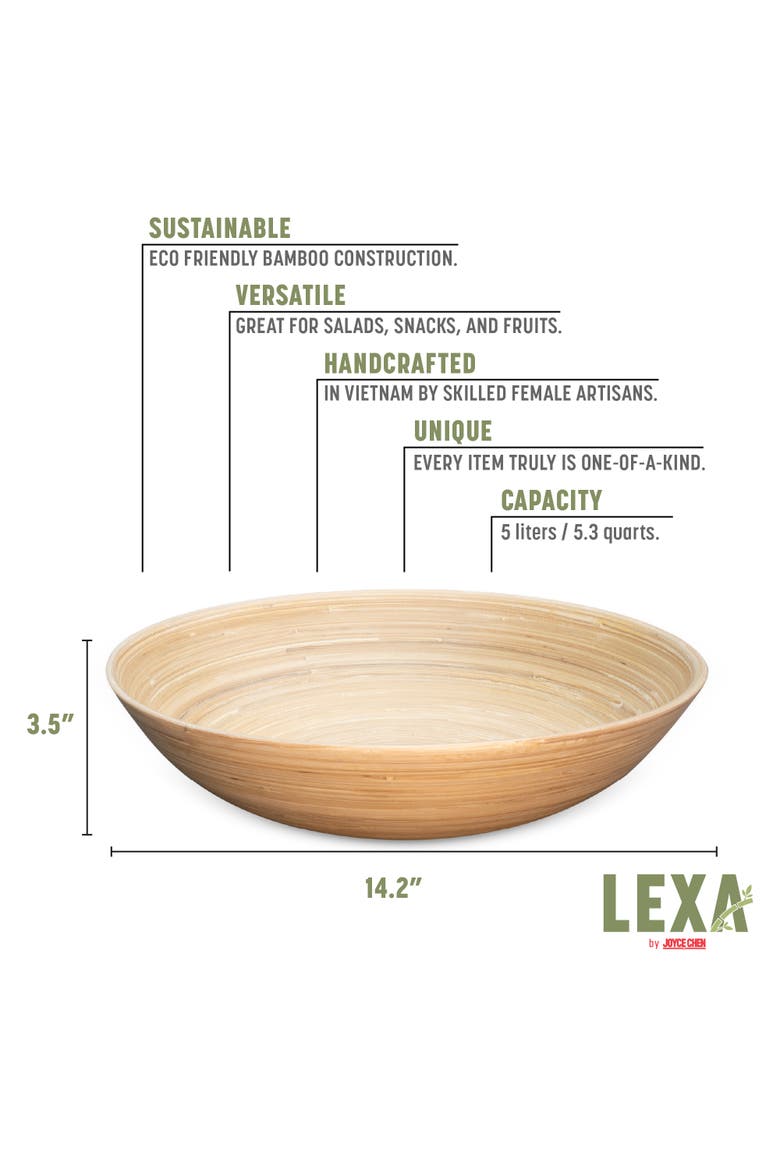 Salad Bowl, 14 Inch, Alternate, color, Natural