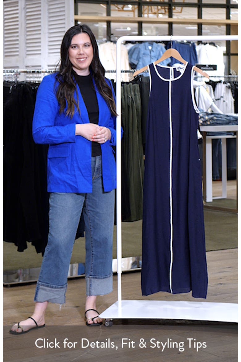 Contrast Piping Maxi Dress video