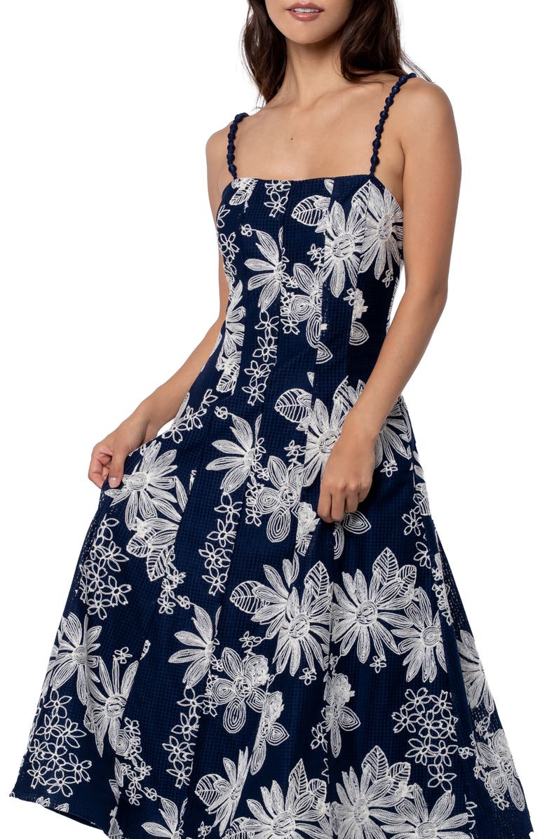 CIEBON Namie Floral Embroidery A-Line Dress, Alternate, color, 
