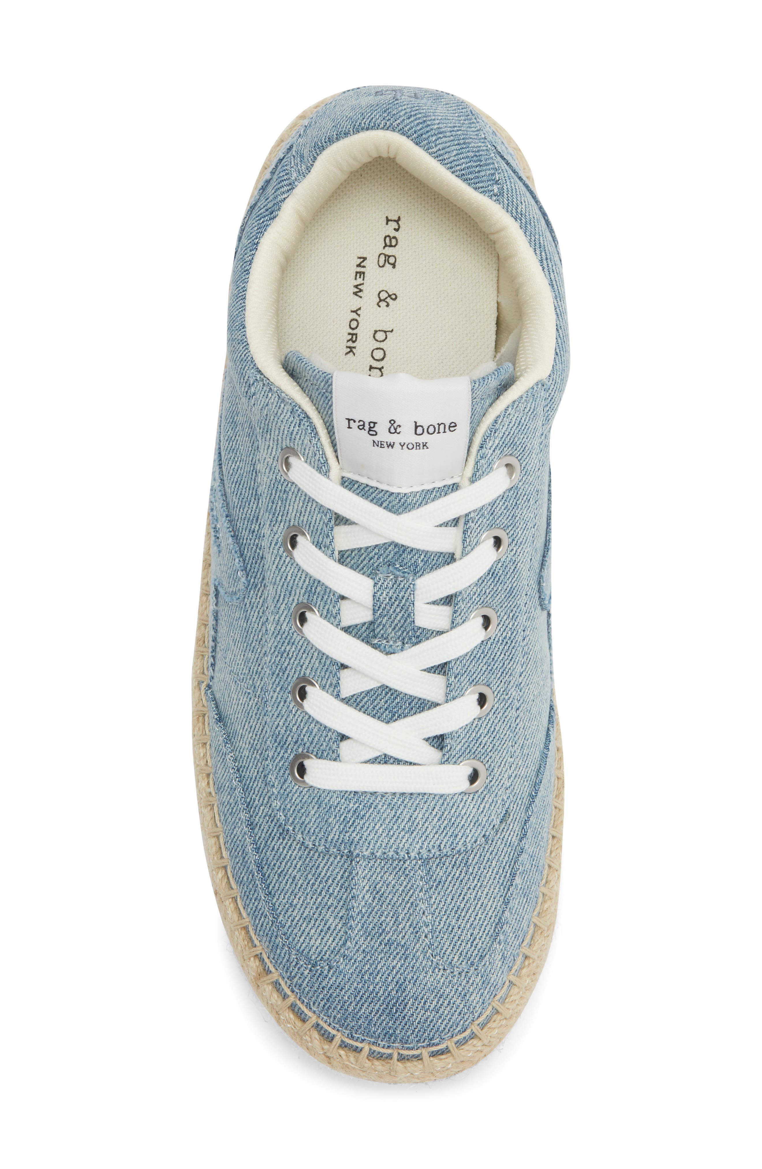 rag & bone Retro Sneaker, Alternate, color, Light Wash Denim