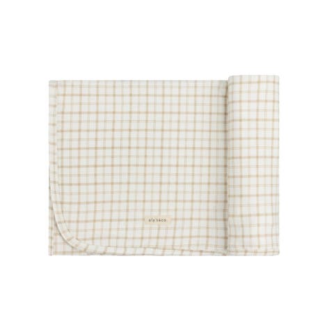 Modal French Terry Plaid Sheep Collection - Blanket