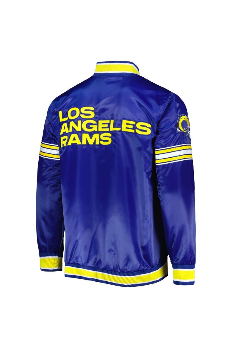 Men's Starter Royal Los Angeles Rams Midfield Satin Full-Snap Varsity Jacket, Alternate, color, Royal