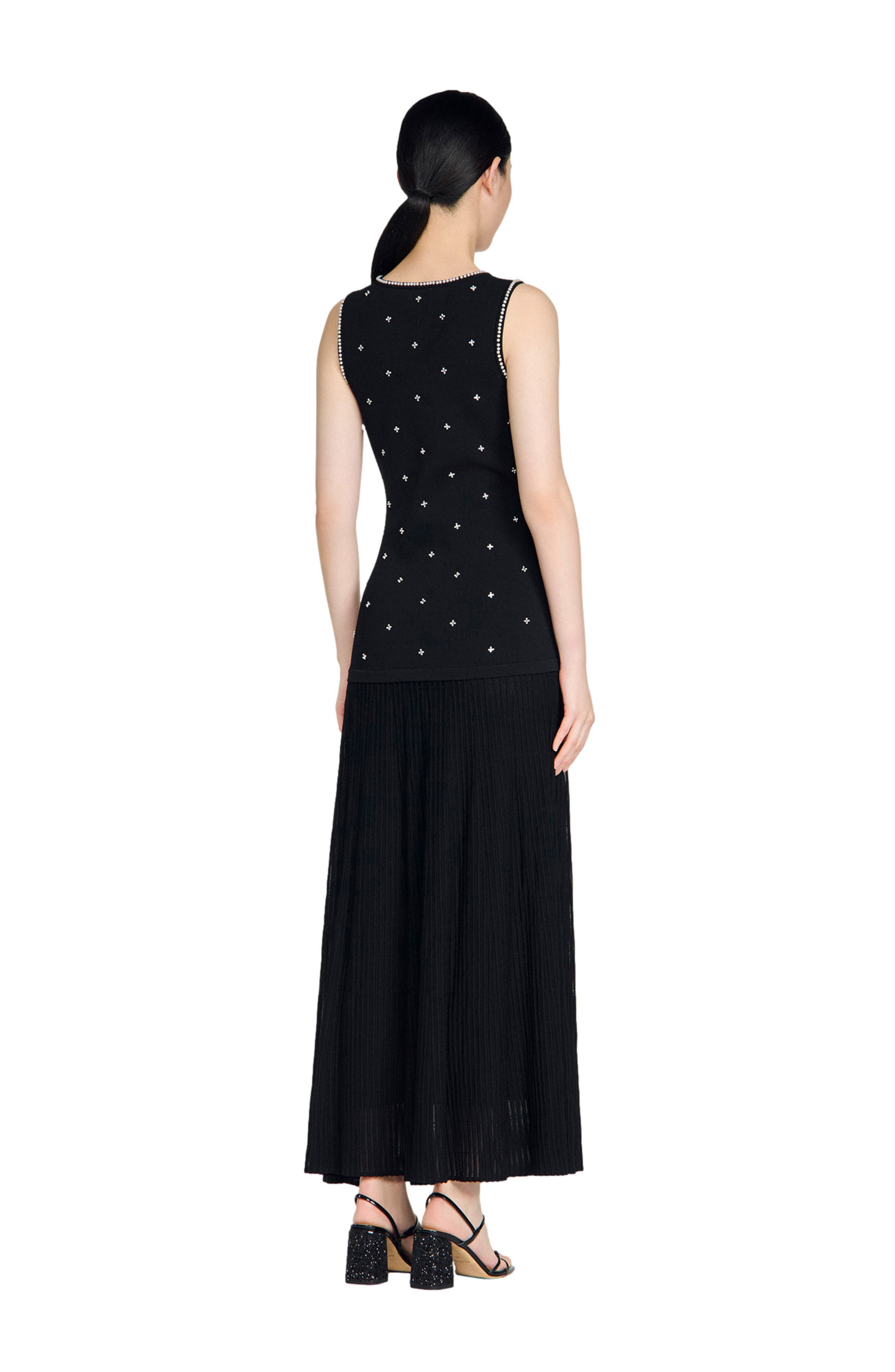 Rhinestone flower print maxi dress - image 2