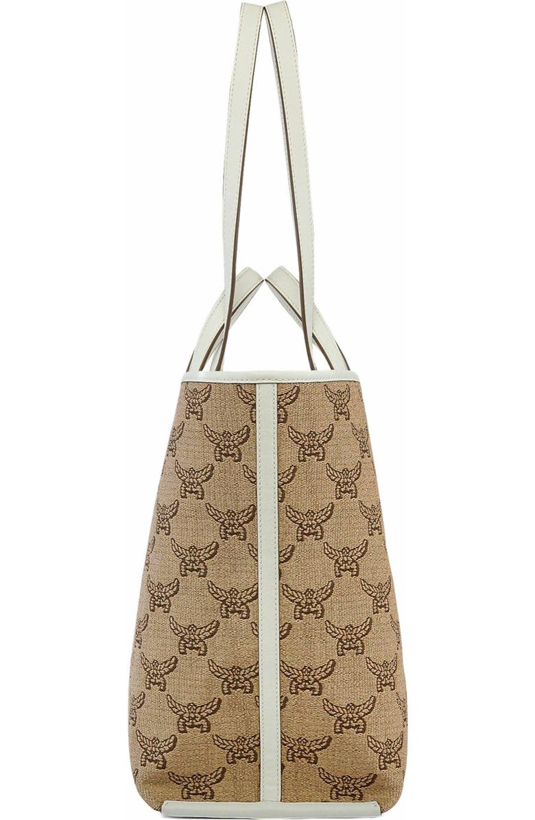 MCM Himmel Shopper in Lauretos Raffia Jacquard, Alternate, color,