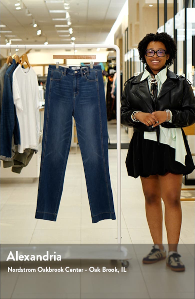 Side Panel High Waist Bootcut Ankle Jeans, sales video thumbnail