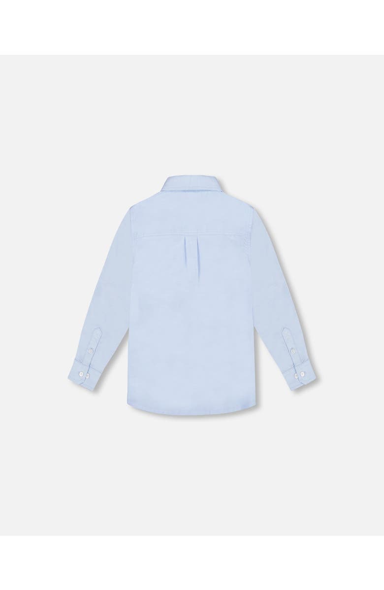 Deux par Deux Boy's Long Sleeve Button Down Shirt Pale Blue, Alternate, color, 