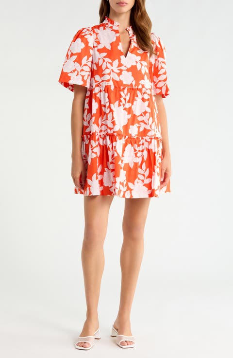 Floral Dixie Tiered Cotton Dress