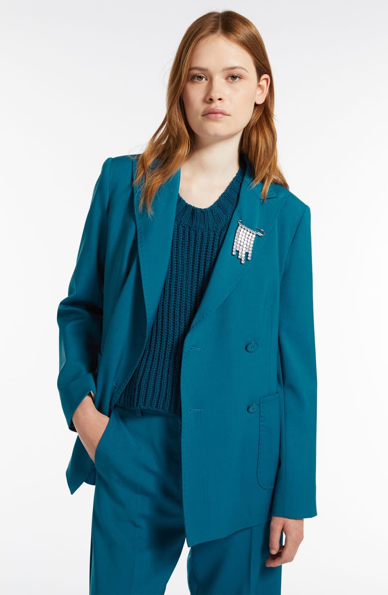 Weekend Max Mara Nervoso Double Breasted Blazer, Alternate, color, 