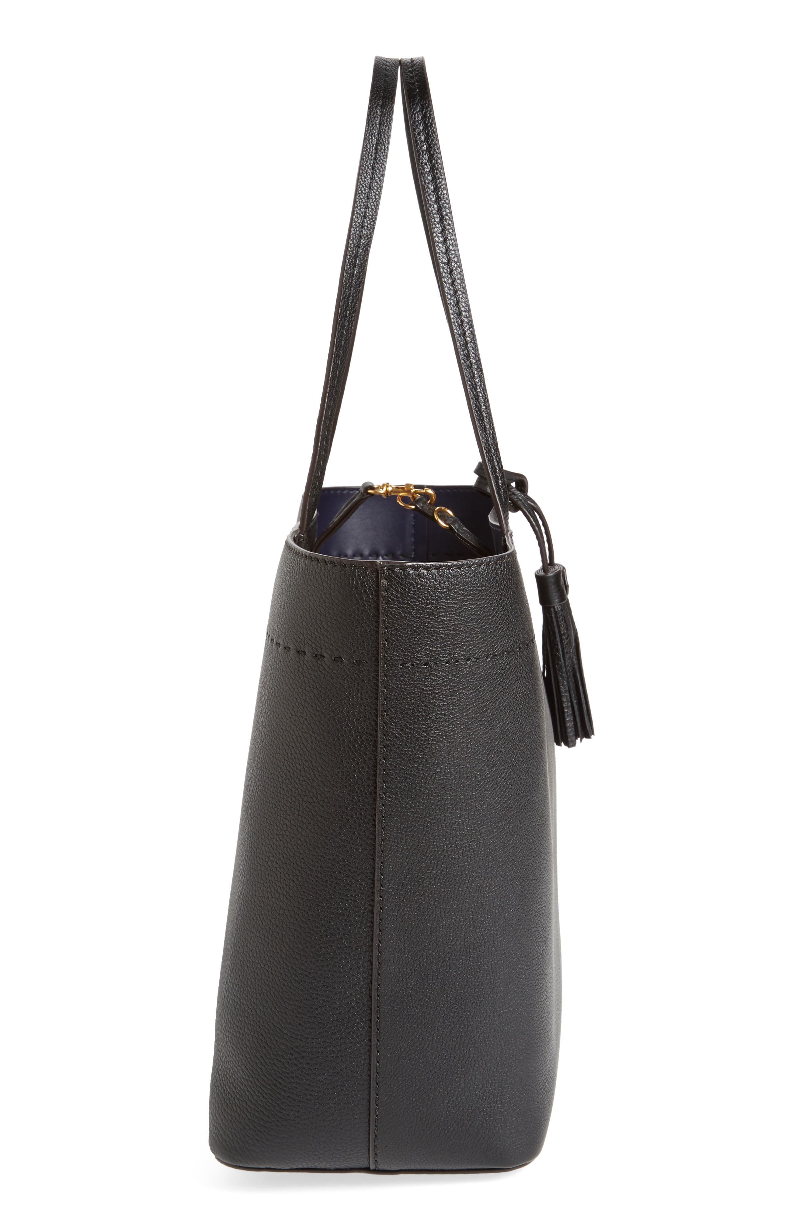 Tory Burch McGraw Leather Laptop Tote, Alternate, color, 