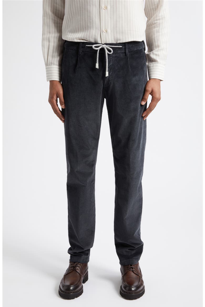 Stretch Corduroy Pants, Main, color, 22N BLACK