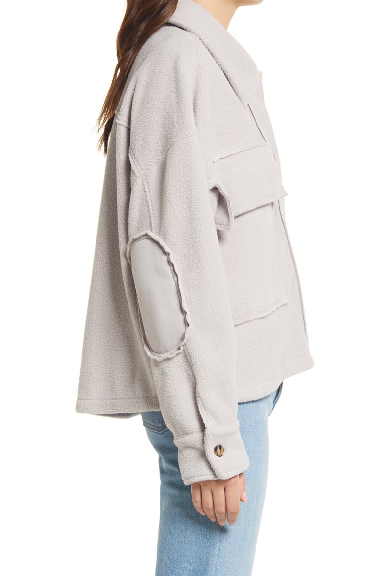 Polar Fleece Oversize Jacket, Alternate, color, LAVENDER