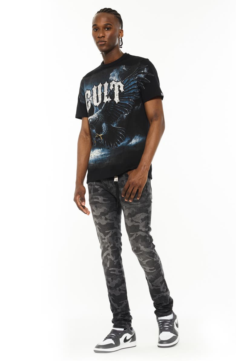 Cult of Individuality Crewneck Graphic T-Shirt, Alternate, color, Black