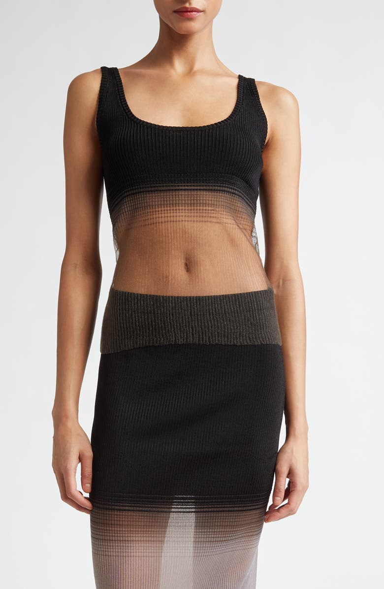 GRACE LING Evanescent Semisheer Rib Sweater Tank, Main, color, 