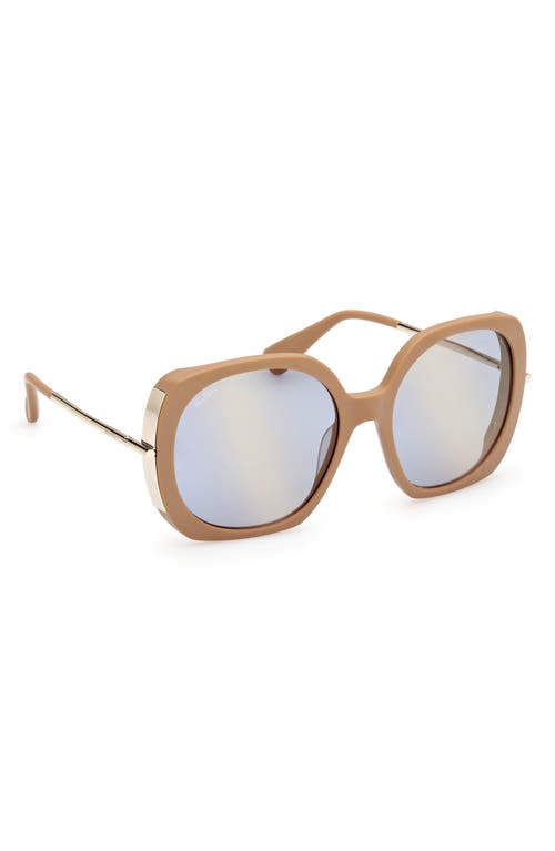 Shop Max Mara Malibu 58mm Gradient Butterfly Sunglasses In Camel/pale Gold/blue