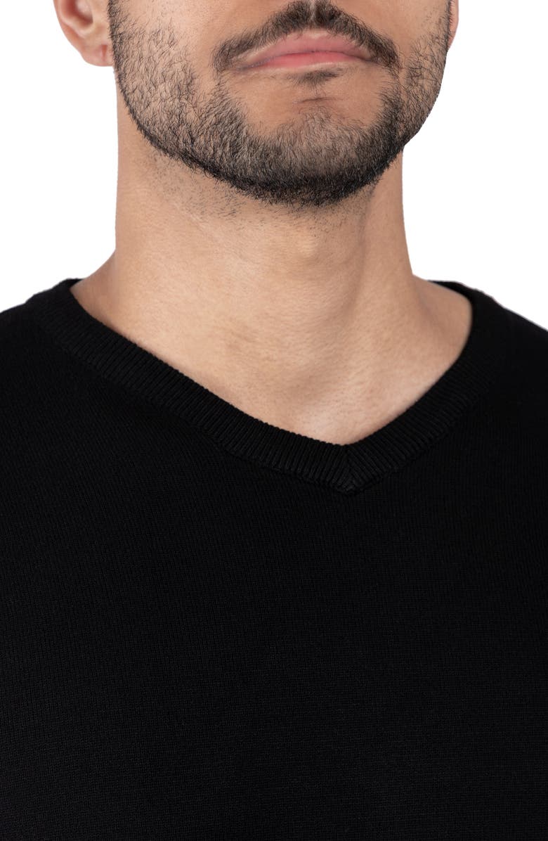 XRAY V-Neck Rib Knit Sweater, Alternate, color, Black