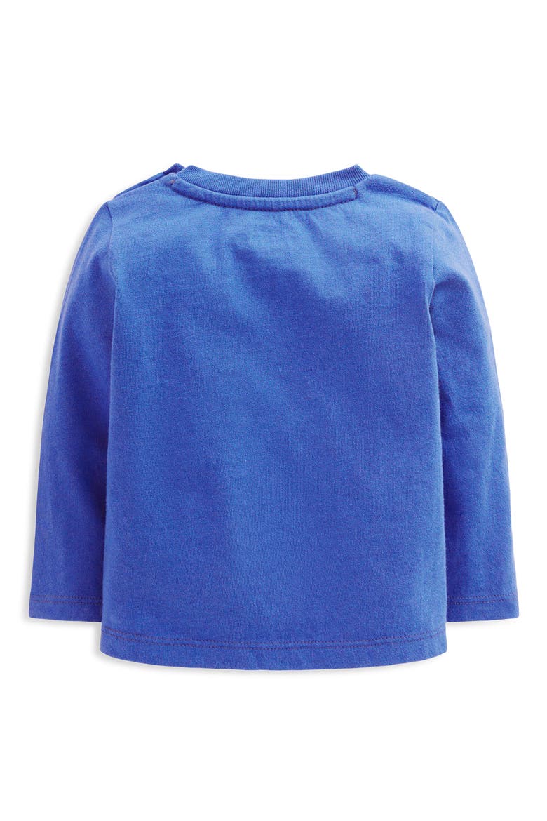 Kids' Long Sleeve Appliqué T-Shirt, Alternate, color, BLUEJAY GHOST