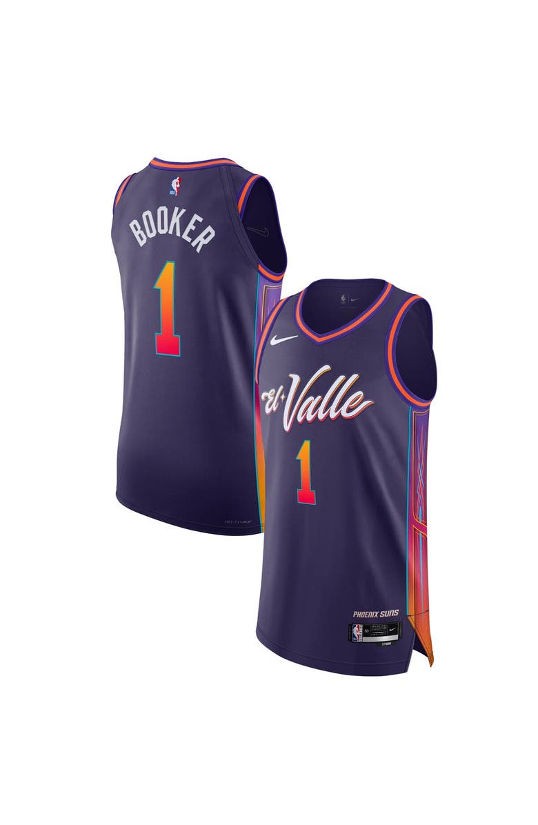 Nike Men's Nike Devin Booker Purple Phoenix Suns  Authentic Jersey - City Edition, Main, color, 