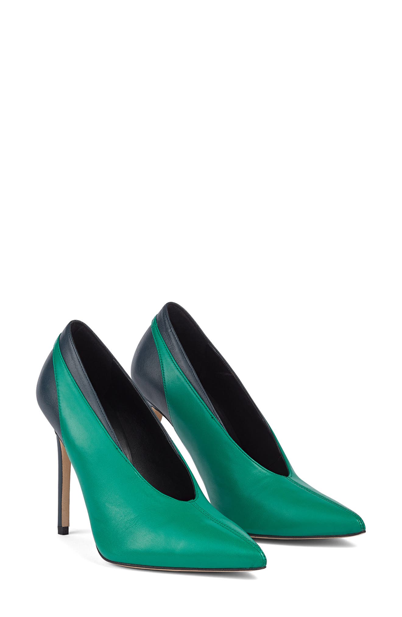 Quinny Two-Tone Pump, Main, color, GREEN/ BLUE
