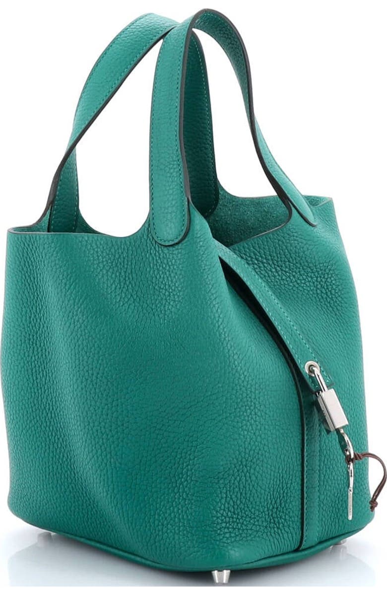 Pre-Owned Hermes Picotin Lock Bag Clemence PM, Alternate, color, Vert Vertigo