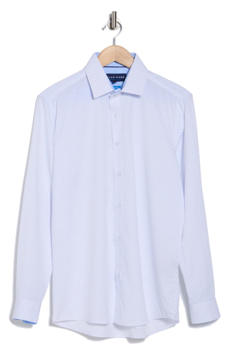 Slim Fit 4-Way Stretch Performance Dress Shirt, Alternate, color, WHITE