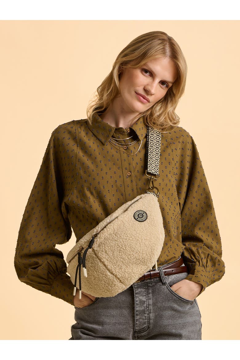Julia Balloon Sleeve Loose Fit Shirt, Alternate, color, Khaki
