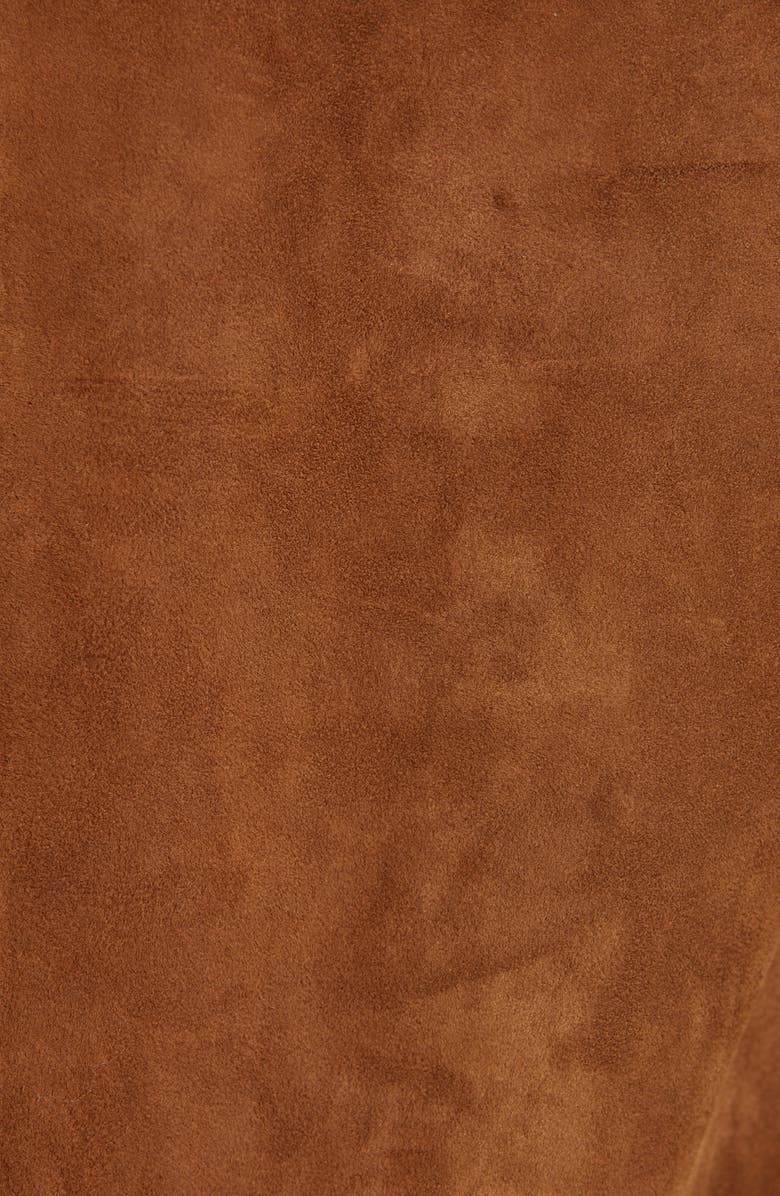 Theory Noland Able Regular Fit Suede Bomber Jacket, Alternate, color, 