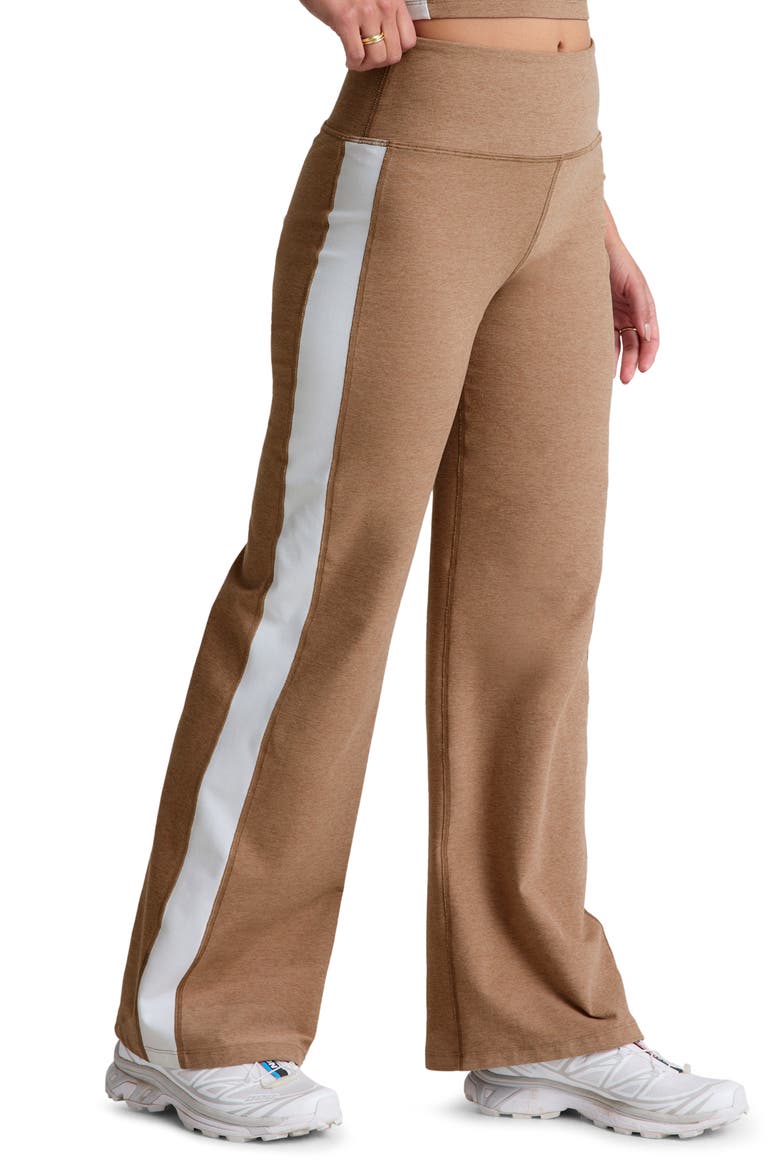 Spacedye Line Up High Waist Wide Leg Pants, Alternate, color, DESERT SAND/ CLOUD WHITE