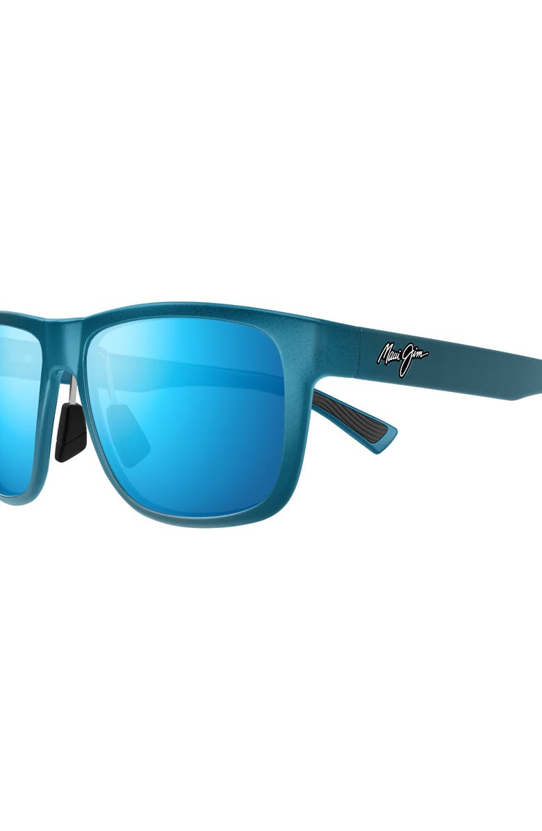 Maui Jim Puakea 57mm PolarizedPlus2<sup>®</sup> Square Sunglasses, Alternate, color, Blue/ Blue Hawaii